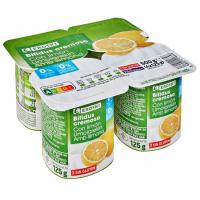 Bífidus cremoso limón 0% EROSKI, pack 4x125 g