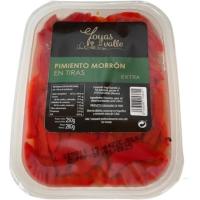 Pimiento morrón extra en tiras JOYAS DEL VALLE, tarrina 250 g