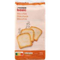 Biscote tradicional EROSKI BASIC, 72 rebanadas, paquete 540 g