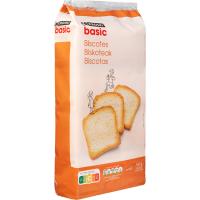 Biscote tradicional EROSKI BASIC, 72 rebanadas, paquete 540 g