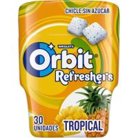 Chicle refresher tropical ORBIT, bote 67 g