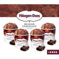 Helado sabor chocolate belga HAAGEN DAZS, multipack, caja 380 g