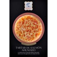 Discos de tartar de salmón ahumado DOMÍNGUEZ, sobre 150 g