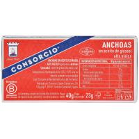 Anchoa en aceite alto oleico CONSORCIO, lata 23 g