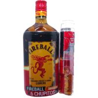 Whisky FIREBALL 0,7 l + 4 Vasos chupito + 1 Miniatura