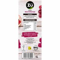 Suc espremut de fruits vermells ZÜ, ampolla 1 litre