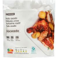 Pollo asado troceado EROSKI, bolsa aprox. 1 kg