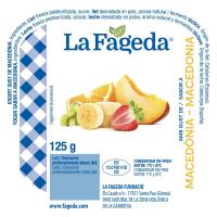 Yogurt sabor macedonia LA FAGEDA, pack 4x125 g