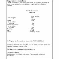 Yogurt sabor macedonia LA FAGEDA, pack 4x125g