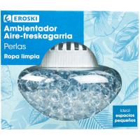 Ambientador de perlas para ropa limpia EROSKI, tarro 110 g