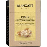 Rocs de coco y chocolate blanco BLANXART, 100g