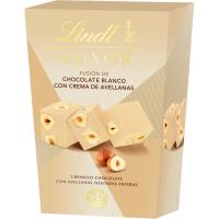 Bombón blanco LINDT CORNET NUXOR, caja 150 g