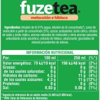 Refresco té al melocotón e hibiscus FUZE TEA, botella 1,5 litros