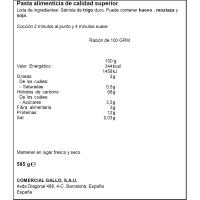 Fideo número 0 GALLO, paquete 450+30%