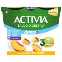 Iogurt triple zero préssec ACTIVIA, pack 4x120 g