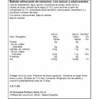 Refresco de té al limón FUZE TEA, botella 1,5 litros