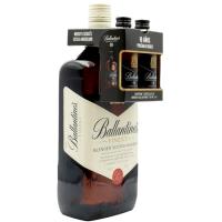 Whisky BALLANTINES, botella 1 litro + 2 Miniaturas