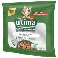 Alimento húmedo gato esteril. bolas pelo ULTIMA, paquete 280 g