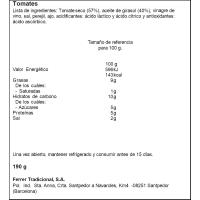 Tomate seco en aceite FERRER, frasco 180g