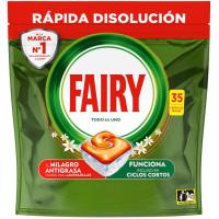 Lavavajillas máquina naranja FAIRY FRESH, bolsa 35 dosis