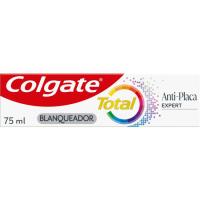 Dentífrico total placa white COLGATE, tubo 75 ml