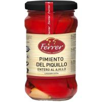 Pimientos del piquillo al ajillo FERRER, frasco 290g