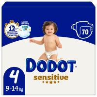 Pañal 9-14 Kg Talla 4 DODOT SENSITIVE, paquete 70 uds