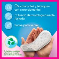 Protegeslip normal plegada cotton feel CAREFREE, caja 20 uds