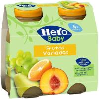 Suc de fruites des de 4º mes HERO, pack 2x130 ml