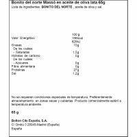 Bonito del norte en aceitede oliva MASSO, lata 50 g