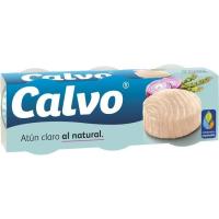 Tonyina clara al natural CALVO, pack 3x56 g