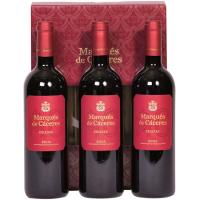 Vino Tinto Crianza Rioja MARQUÉS DE CÁCERES, pack 3x75 cl