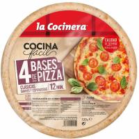 Bases de pizza LA COCINERA, pack 4x130 g