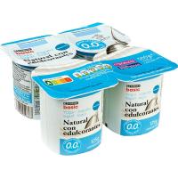 yogur líquido desnatado natural 0%, pk-6
