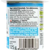 Iogurt desnatat natural edulcorat EROSKI basic, pack 4x125 g
