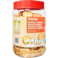 Galleta salada mini cracker EROSKI, bote 350 g