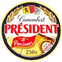 Formatge Camembert PRESIDENT, porcions, caixa 250 g