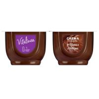 Postres làcties crema de xocolata 0% VITALINEA, pack 4x125 g