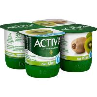 Activia 0% amb kiwi DANONE, pack 4x120 g