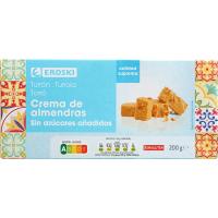 Turrón blando sin azúcar EROSKI, caja 200 g