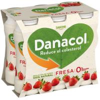Danacol per a beure sabor maduixa DANONE, pack 6x100 ml