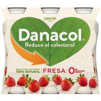 Danacol per a beure sabor maduixa DANONE, pack 6x100 ml