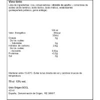 Vi negre Reserva Terra Alta REINA ELEONOR, ampolla 75 cl