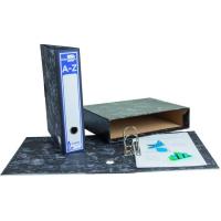 Arxivador cartó jaspiat negre amb caixa LIDERPAPEL
