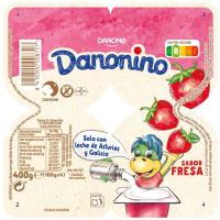 Danonino Maxi Petit sabor maduixa DANONE, pack 4x100 g