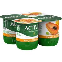 Activia amb mango-papaia-soia DANONE, pack 4x120 g