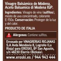 Vinagre balsàmic de Mòdena EROSKI, ampolla 25 cl