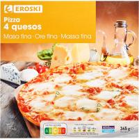 Pizza Premium 4 formatges EROSKI, caixa 345 g