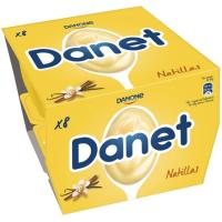 Natilles de vainilla DANONE Danet, pack 8x120 g