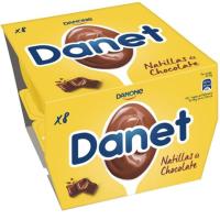 Natilles de xocolata DANONE Danet, pack 8x120 g